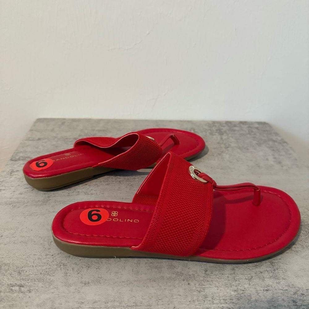 Red Bandolino Sandals Size 6 Women - Picture 2 of 6